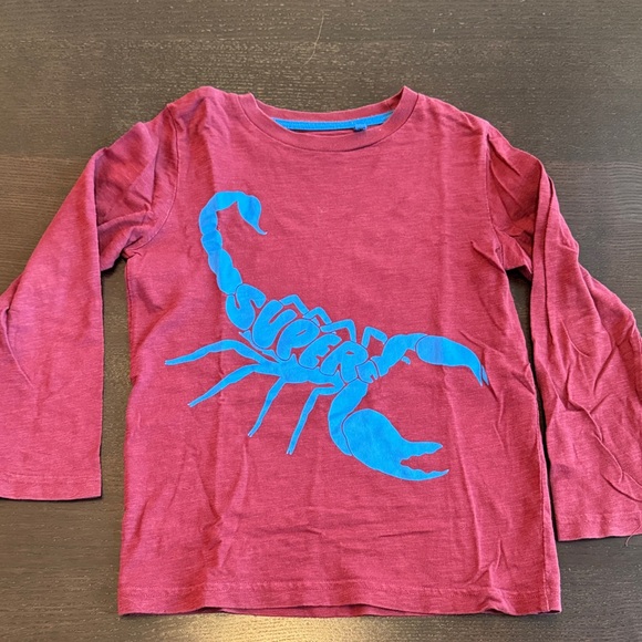 Mini Boden Other - Mini Boden Long Sleeve Shirt - Red with Blue Scorpion